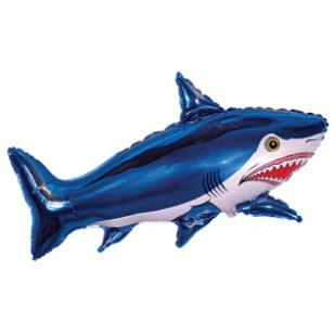 Blue Shark Supershape Balloon